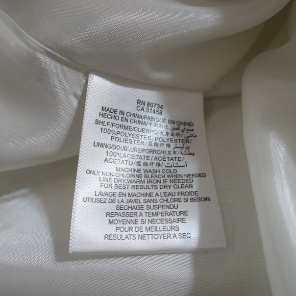 NWT Max and Cleo White Sleeveless Geometric Jacquard Satin A-Line Dress 6 - Picture 16 of 16